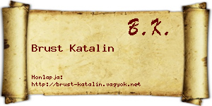 Brust Katalin névjegykártya